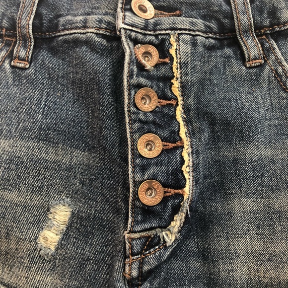 Free People Distressed Jean Shorts - Picture 5 of 8